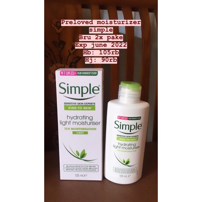 PRELOVED SIMPLE HYDRATING LIGHT MOISTURIZER ORIGINAL 125 ml