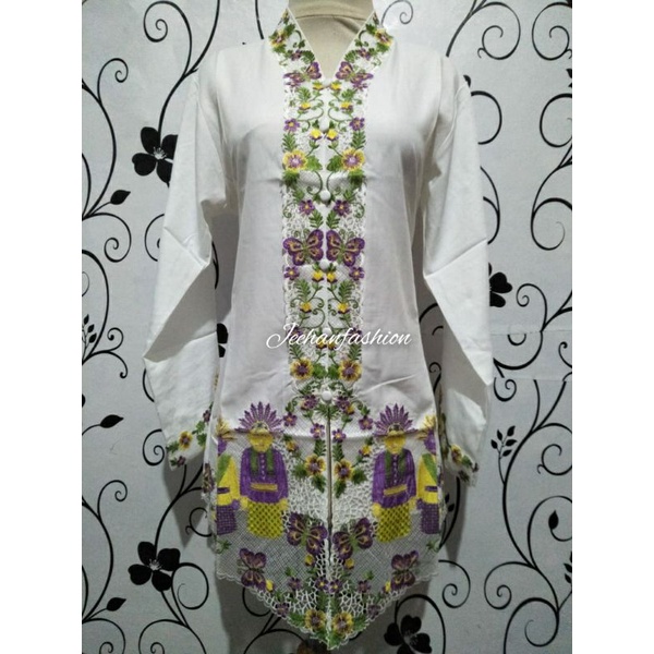 Baju kebaya Encim Modern / Baju Kebaya Bordir Ondel Ondel