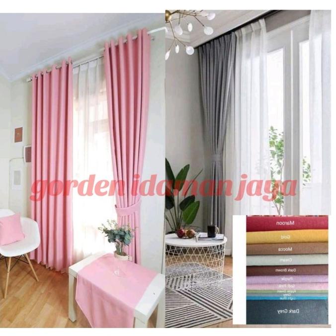 Gorden blackout polos /gorden jendela minimalis polos /gorden mewah