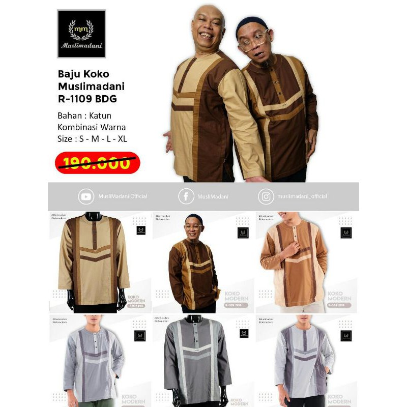 baju koko lengan panjang by muslimadani