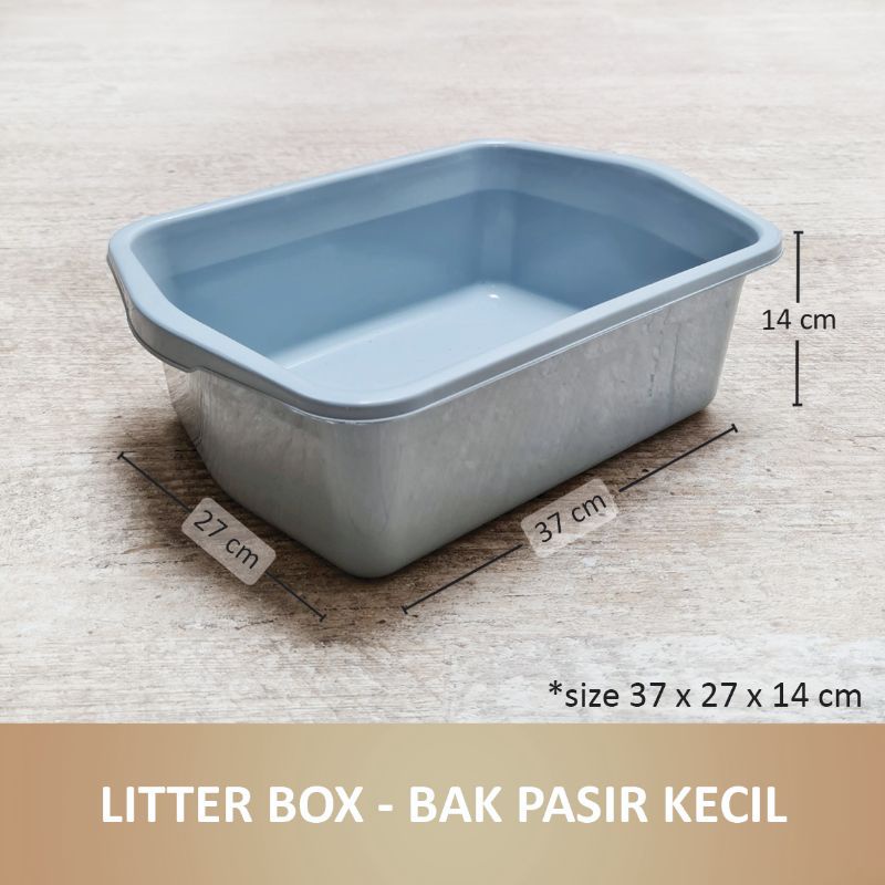 BAK PASIR KECIL LITTER BOX size 37 x 27 x 14 cm