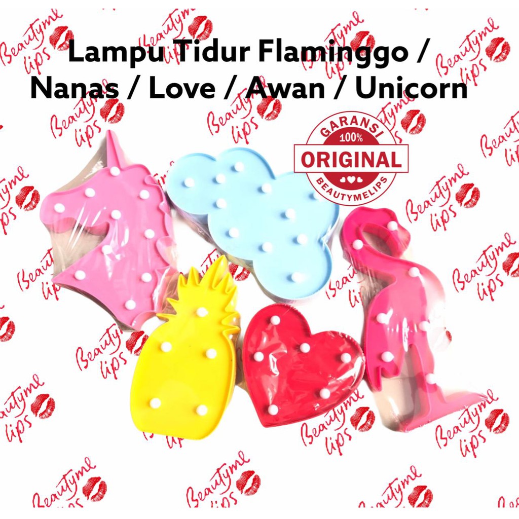 lampu tidur LED diy lamp  lampu malam flamingo / lampu nanas / lampu cactus (UKURAN BESAR)