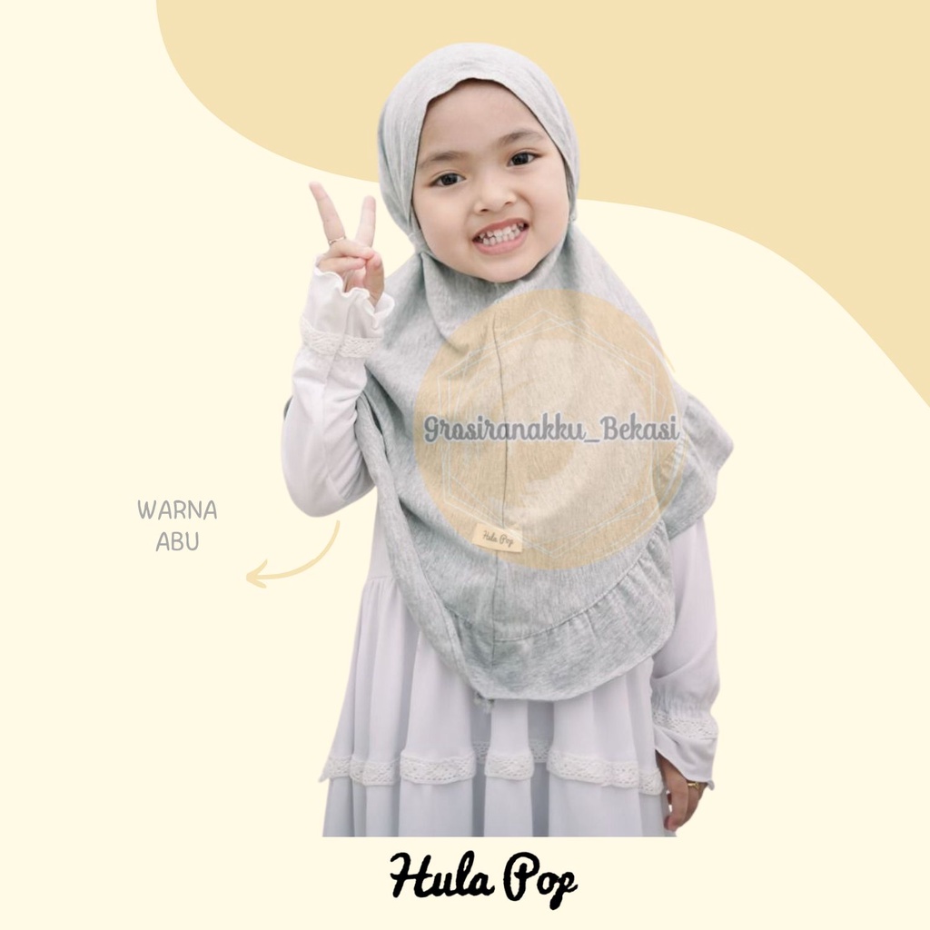 Jilbab Anak Sahara Hullapop Mix Warna 1-5tahun