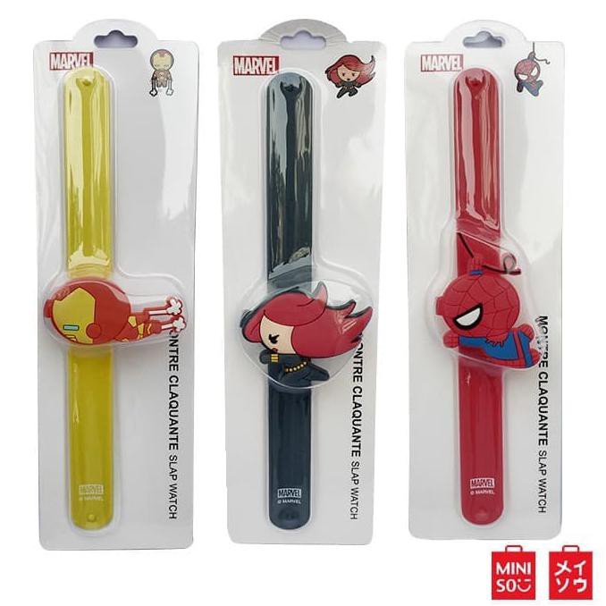 Miniso Official MARVEL-SLAP WATCH Jam tangan Anak - Black Widow