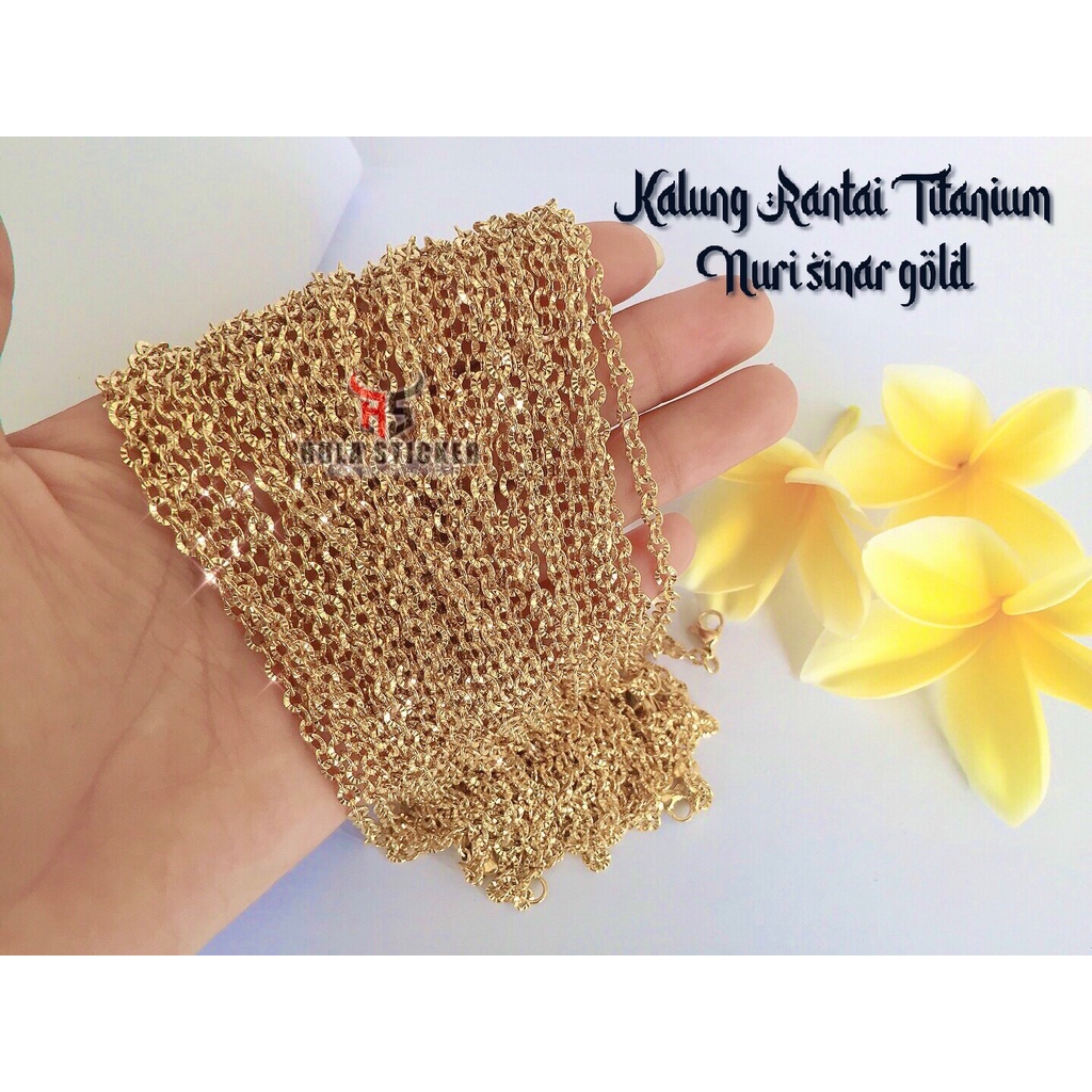 Kalung Rantai MCI Titanium 316L NURI SINAR Stainless Anti Karat