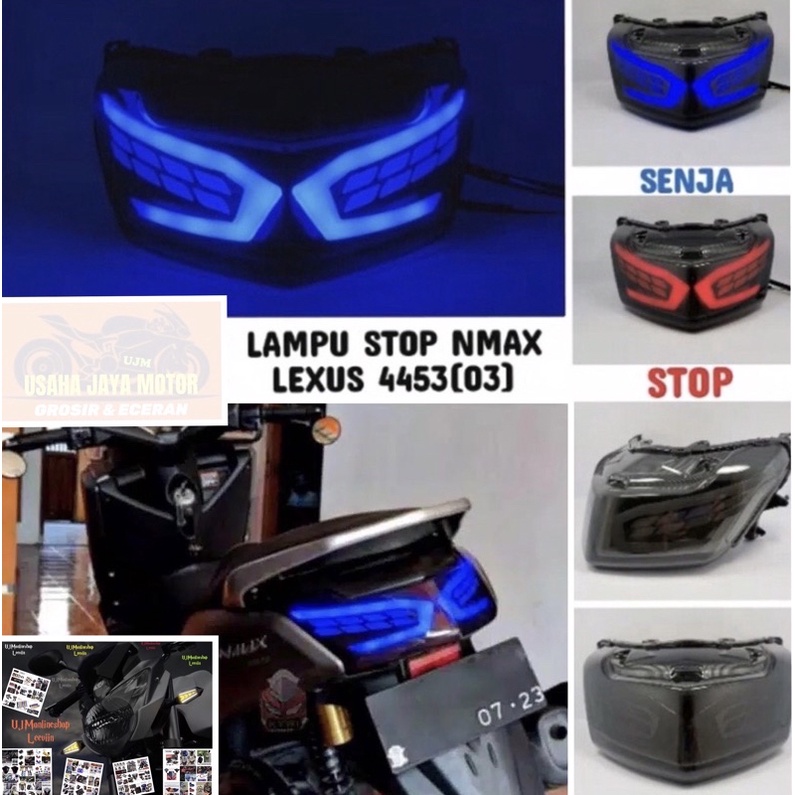 Lampu Stop Nmax 2015-2019 Lampu Belakang Nmax Old 3 in 1 Ready Model Lexus &amp; Lamborghini