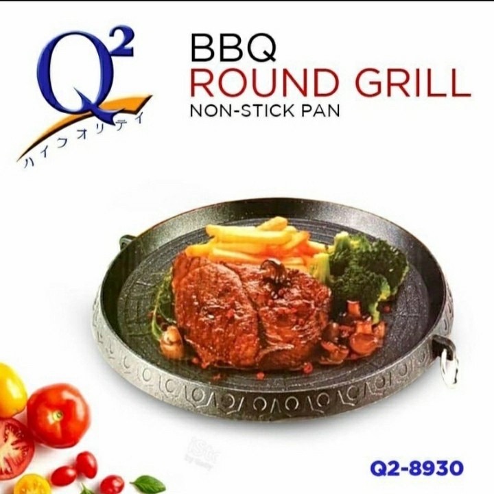 Round Grill Pan Bulgogi BBQ Panggangan Bulat Roaster 35cm Q2-8930 0803