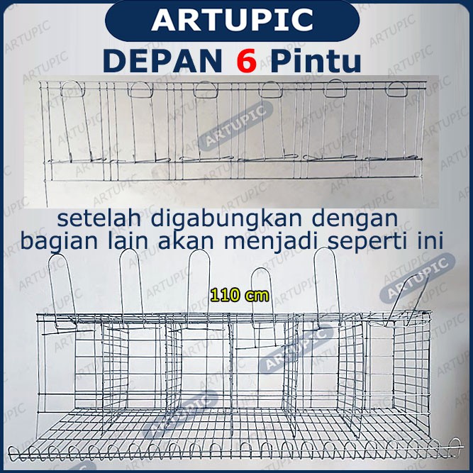 DEPAN 6 PINTU SAJA untuk Kandang Ayam Petelur ARTUPIC Baterai Kandang