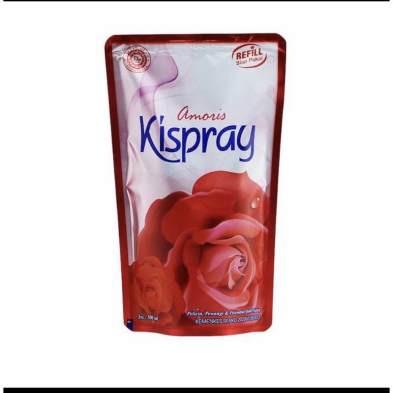 Kispray Amoris Refill 300ml Pelembut Pewangi Pakaian Baju