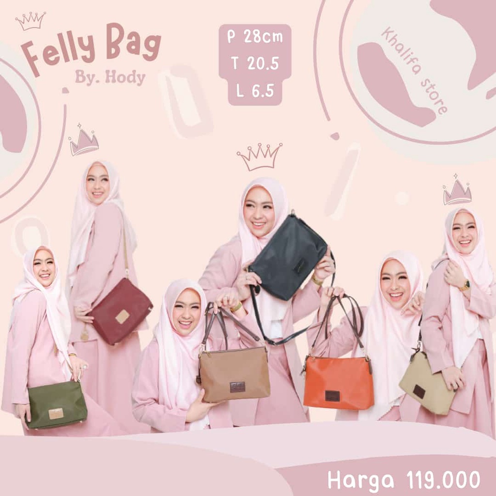 [READY] FELLY BAG BY HODY TAS SELEMPANG NYLON PREMIUM / SLING BAG - ORIGINAL