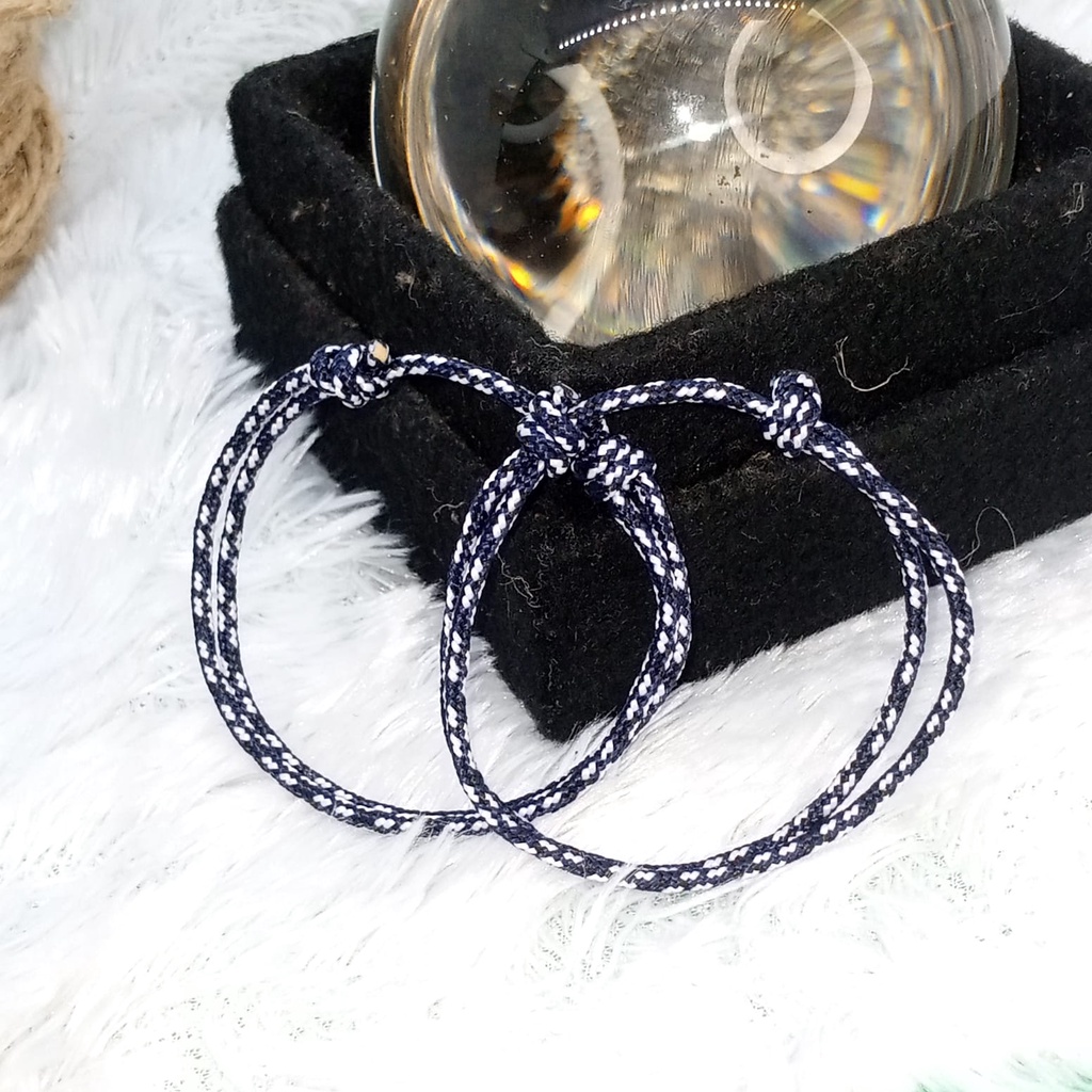 Gelang Twist Tali Paracord Biru Dongker