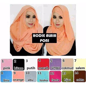 Jilbab Hodie Alaia Poni / Jilbab Alaia Kerut / Alaia Kombinasi Kerut