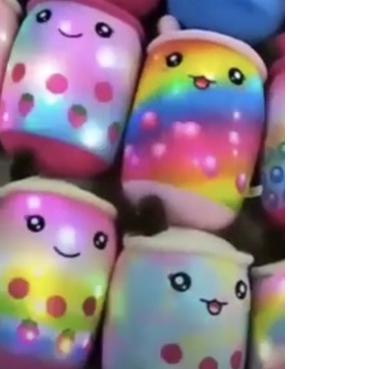 ➽ Boneka Boba Brown sugar milk tea Strawberry LED Jumbo ☂