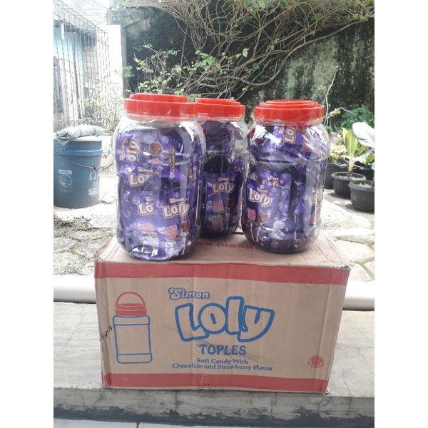 

permen loly simon isi 60 pcs satu toples eceran 1000