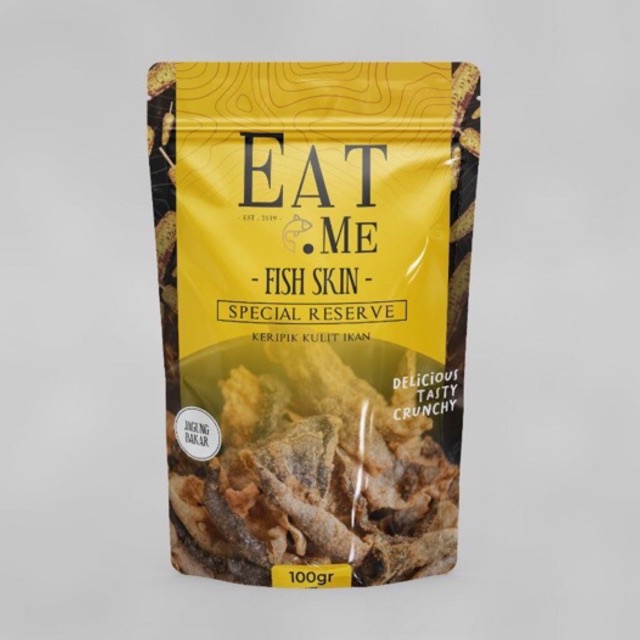 

Eat Me Fish Skin / Keripik kulit Ikan Rasa Jagung Bakar 100 gram.