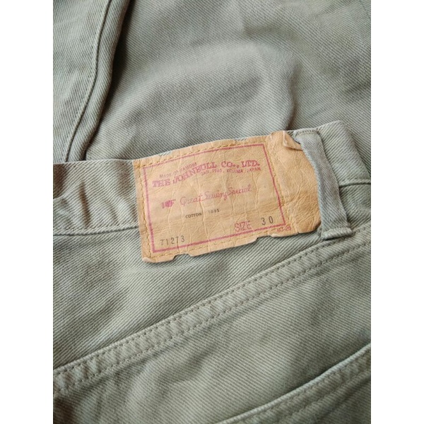 Left Hand Twill Khaki Selvedge Jeans By Johnbull Japan