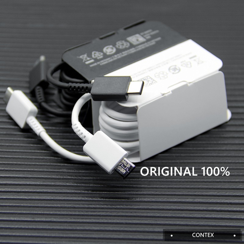 KABEL CHARGER SAMSUNG 25W A71 A70S A80 S20 NOTE10 USB-C TO C SUPER FAST CHARGING 2.0 ORIGINAL