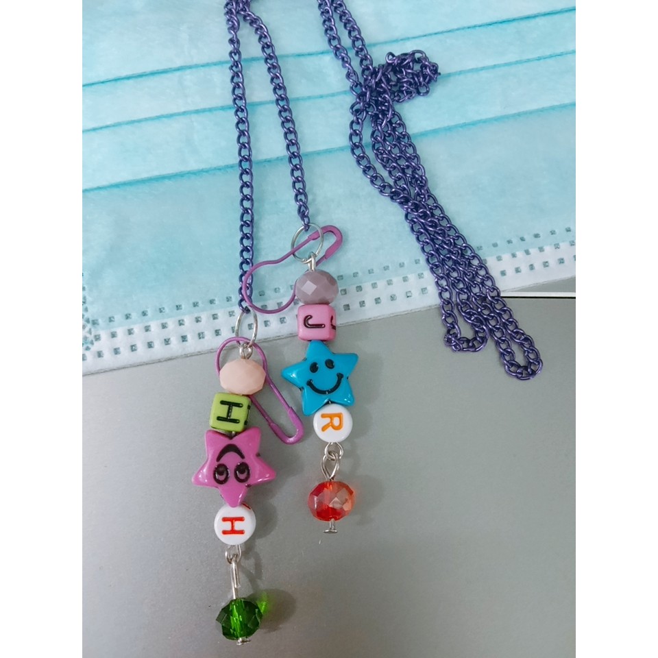 Kalung Konektor masker/strap masker Rantai Bintang lucu Strap Kalung Masker Korea Bentuk Bintang