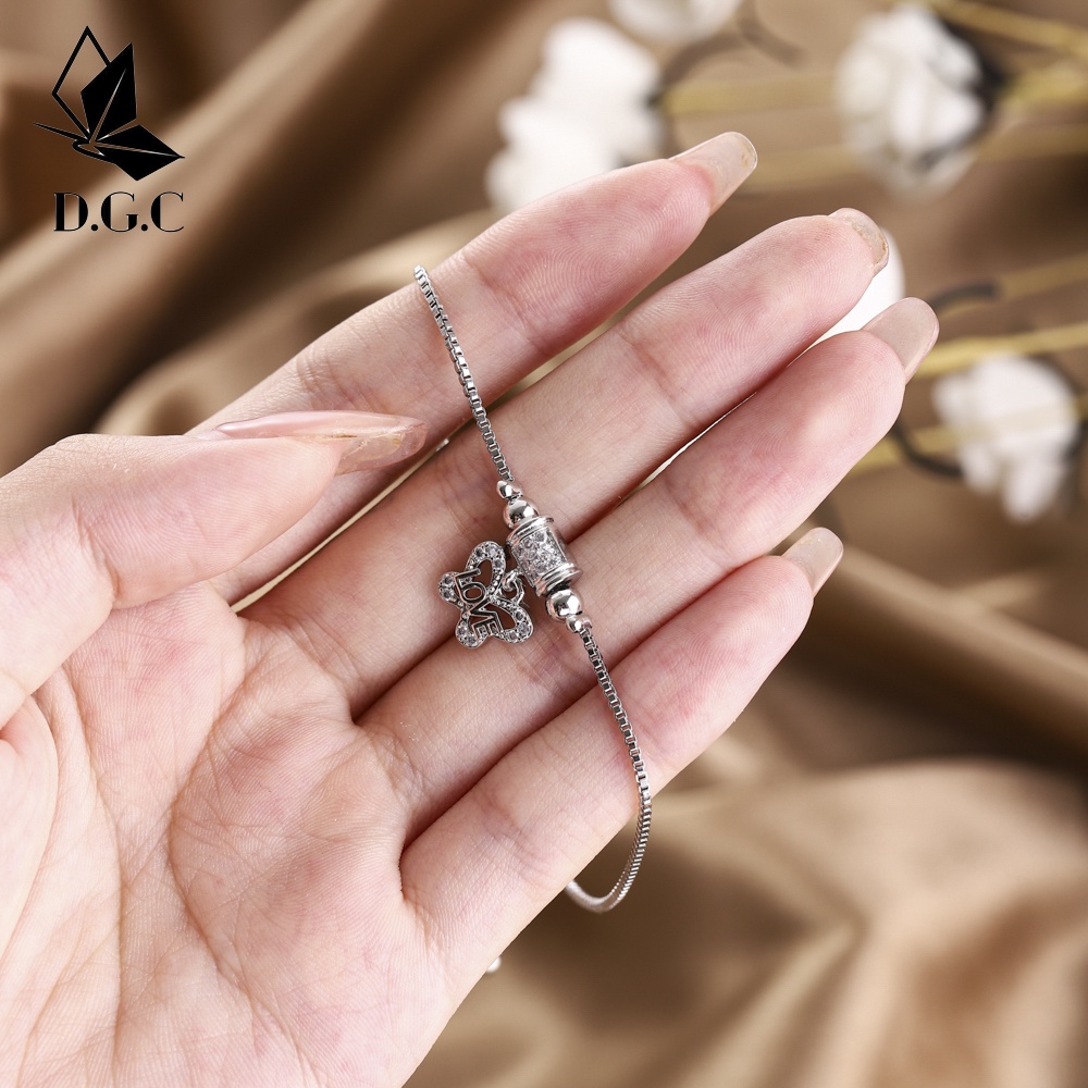 D.G.C✨COD Gelang Korea Titanium Wanita Anti Karat Lapis Emas Asesoris Wanita Murah D330