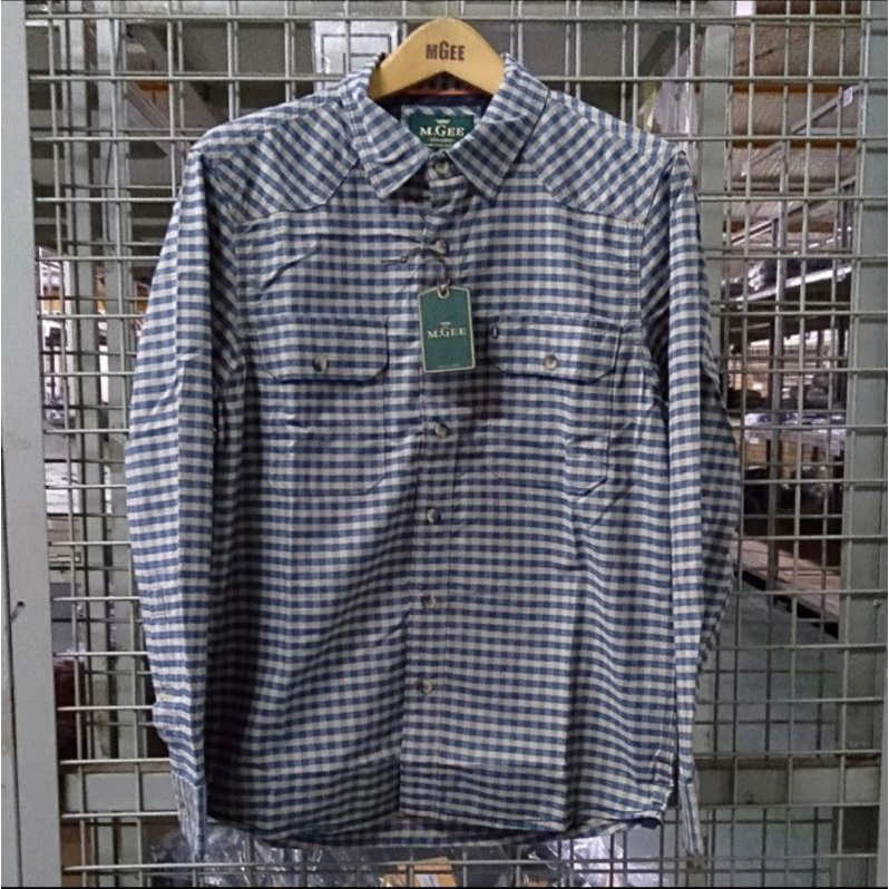 Kemeja lengan panjang MGEE DISTRIC C017 new original