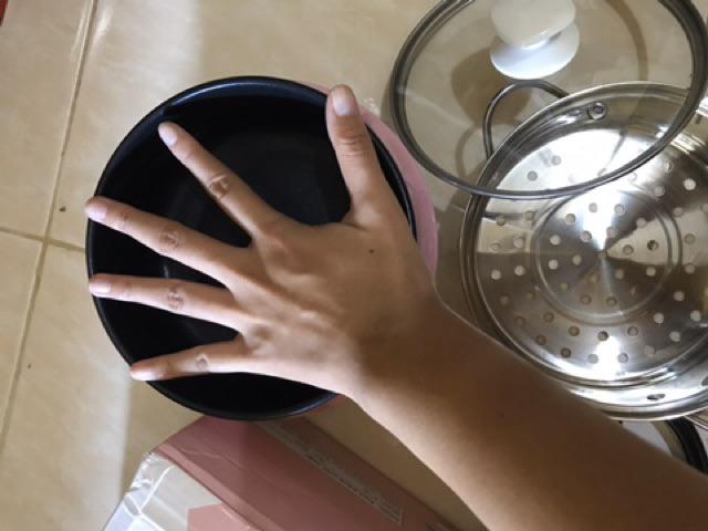 Panci Elektrik 18cm 1.5l Serbaguna Portable Kukus Pan Listrik Murah