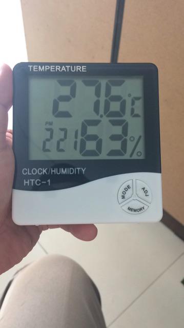 Htc1 Temperature Pengukur Suhu Ruangan Lengkap Dengan Jam