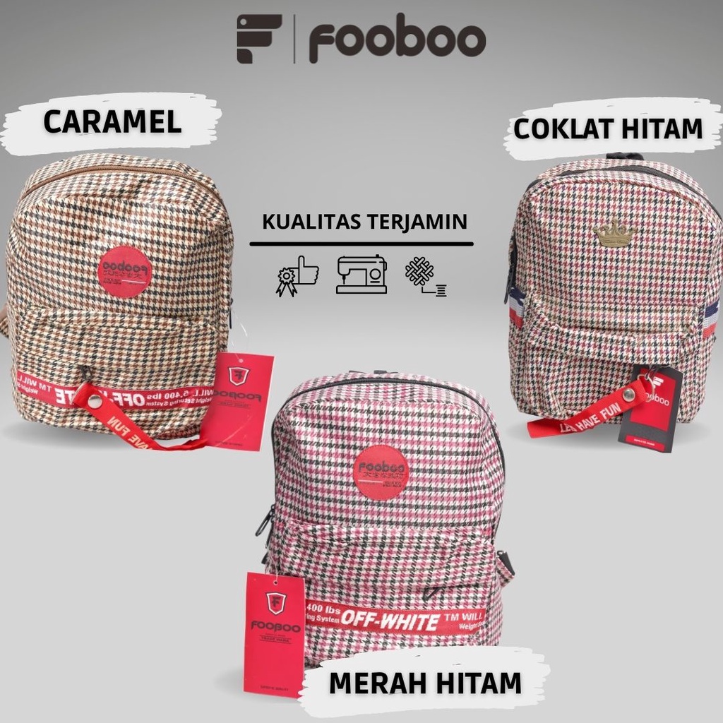 FOOBOO TAS RANSEL BACKPACK WANITA KOREAN STYLE