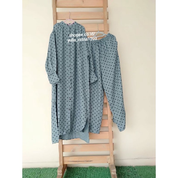Jannah Set ORI glz / Setelan Polka