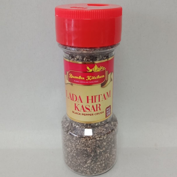 

Bumbu Kitchen Black Pepper Crush 55gr Herb Lada Hitam Bubuk Kasar