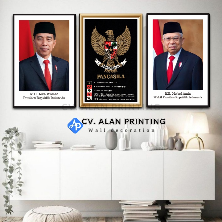 FOTO+BINGKAI PRESIDEN &amp; WAKIL PRESIDEN 10R