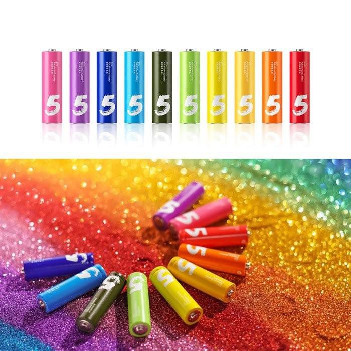 Xiaomi Battery Rainbow AA Zi5 - 1 Pack isi 10 Pcs - Sekali Pakai