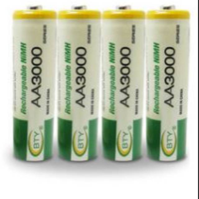 BATTERY BTY CAS  / BATERAI BTY AA 3000 MAH ORIGINAL 100% CHARGER isi ulang BATRE AWET KUALITAS BAGUS