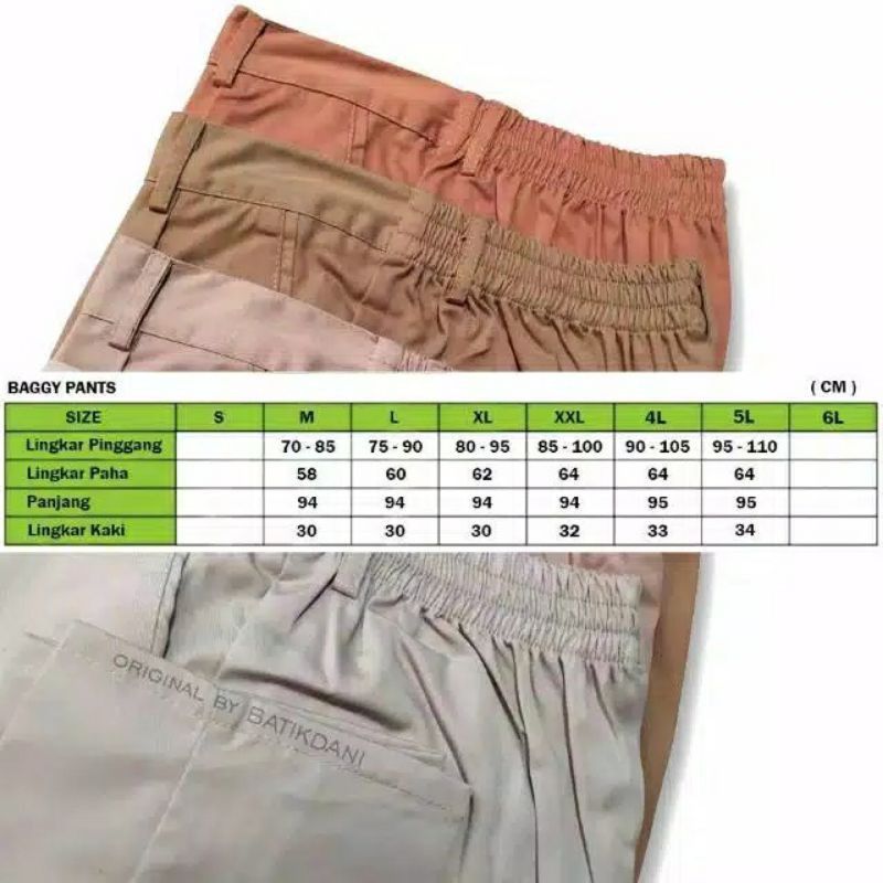 JUMBO BAGGY PANTS PREMIUM AMERICAN DRILL  BIG SIZE 4L 5L 6L