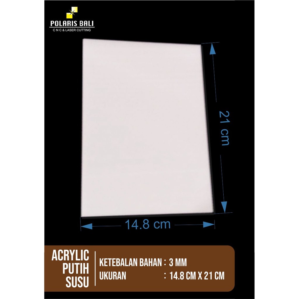 AKRILIK LEMBARAN 3MM PUTIH SUS/ACRYLIC/AKRILIK POSTER