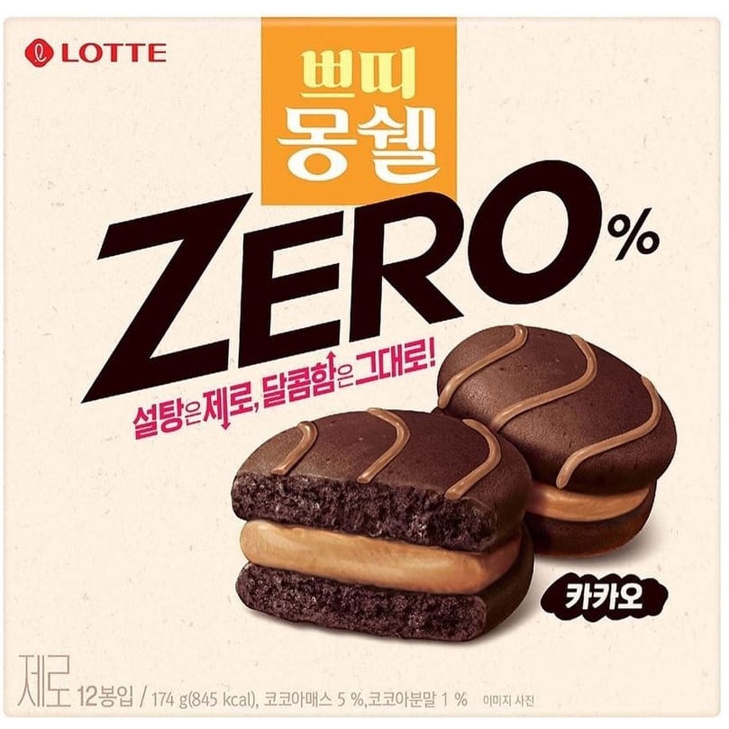 

(PO KOREA) LOTTE MONCHER ZERO SUGAR DARK CACAO ISI 12 174GR BEST SELLER