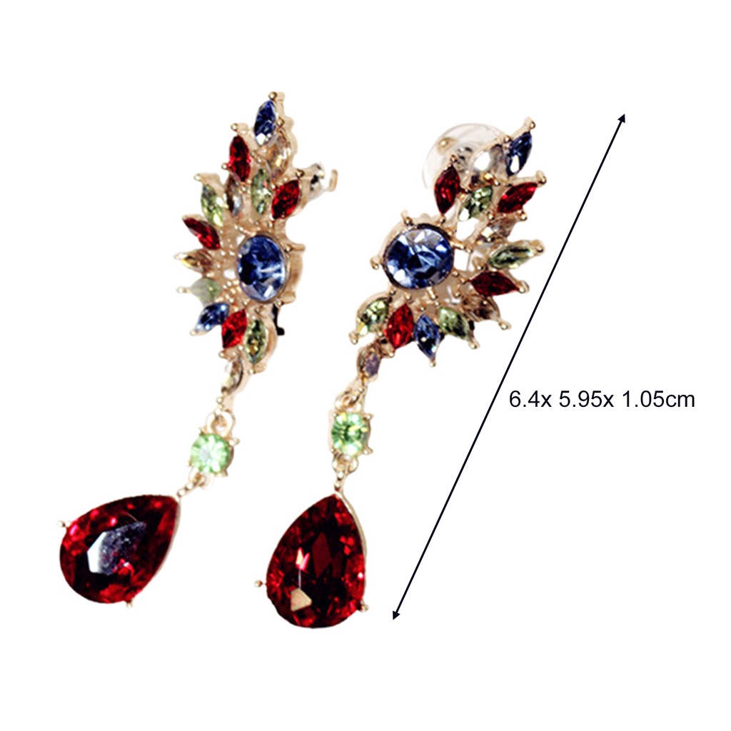 Hu Hu Hu Hu Hu Alat Bantu Pasang Kacamata♡ Anting Tusuk Gantung Panjang Bentuk Sayap Hias Berlian Imitasi Untuk Wanita