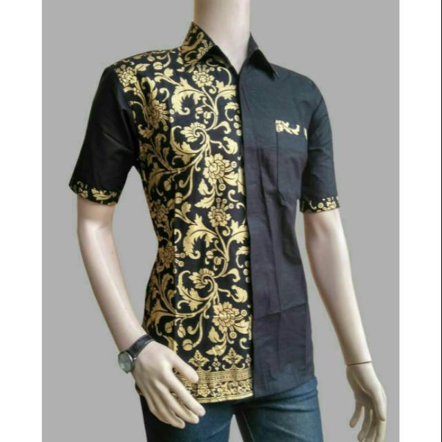 Diskon Bswart Batik Hrb026 Kenongo Hem Pendek Padi Pekalongan M L Xl Batik Pria Murah