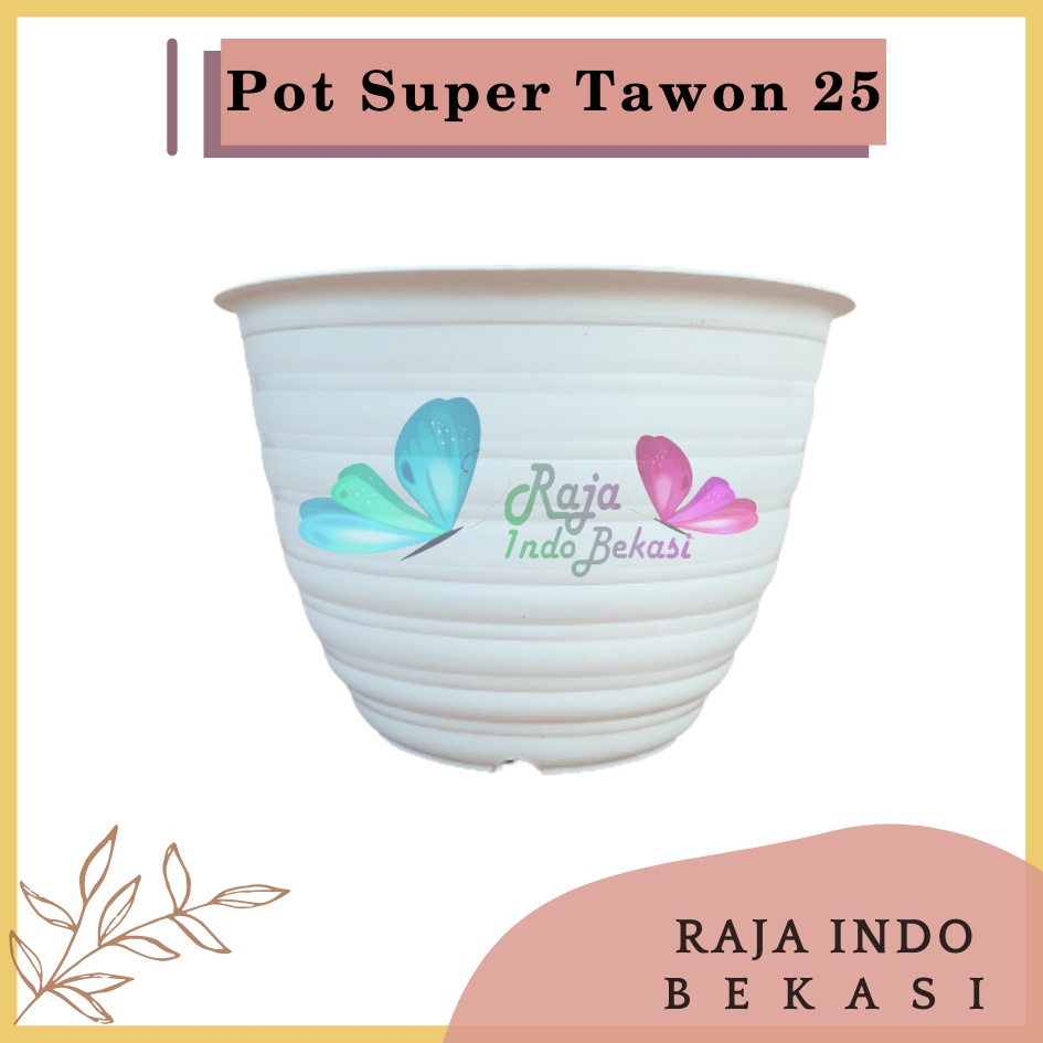 pot tawon putih ukuran 25