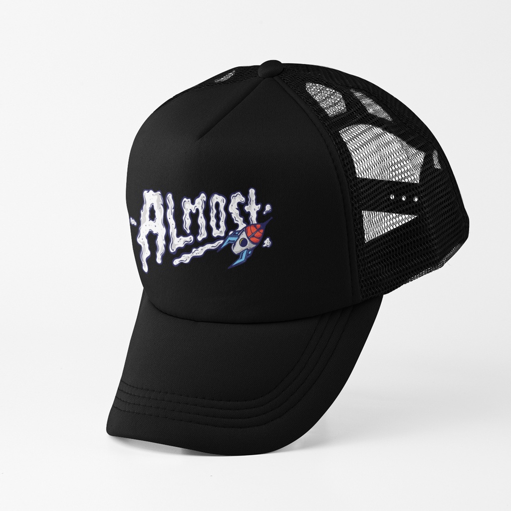 Almost Studio - Topi Trucker - Smokey - Black