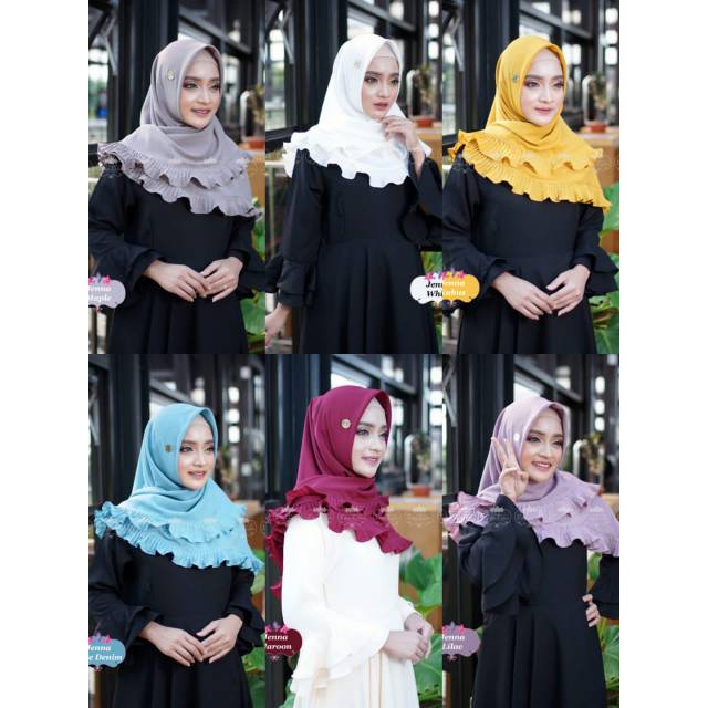 Segi empat Rempel Jenna by Lina Livia Hijab