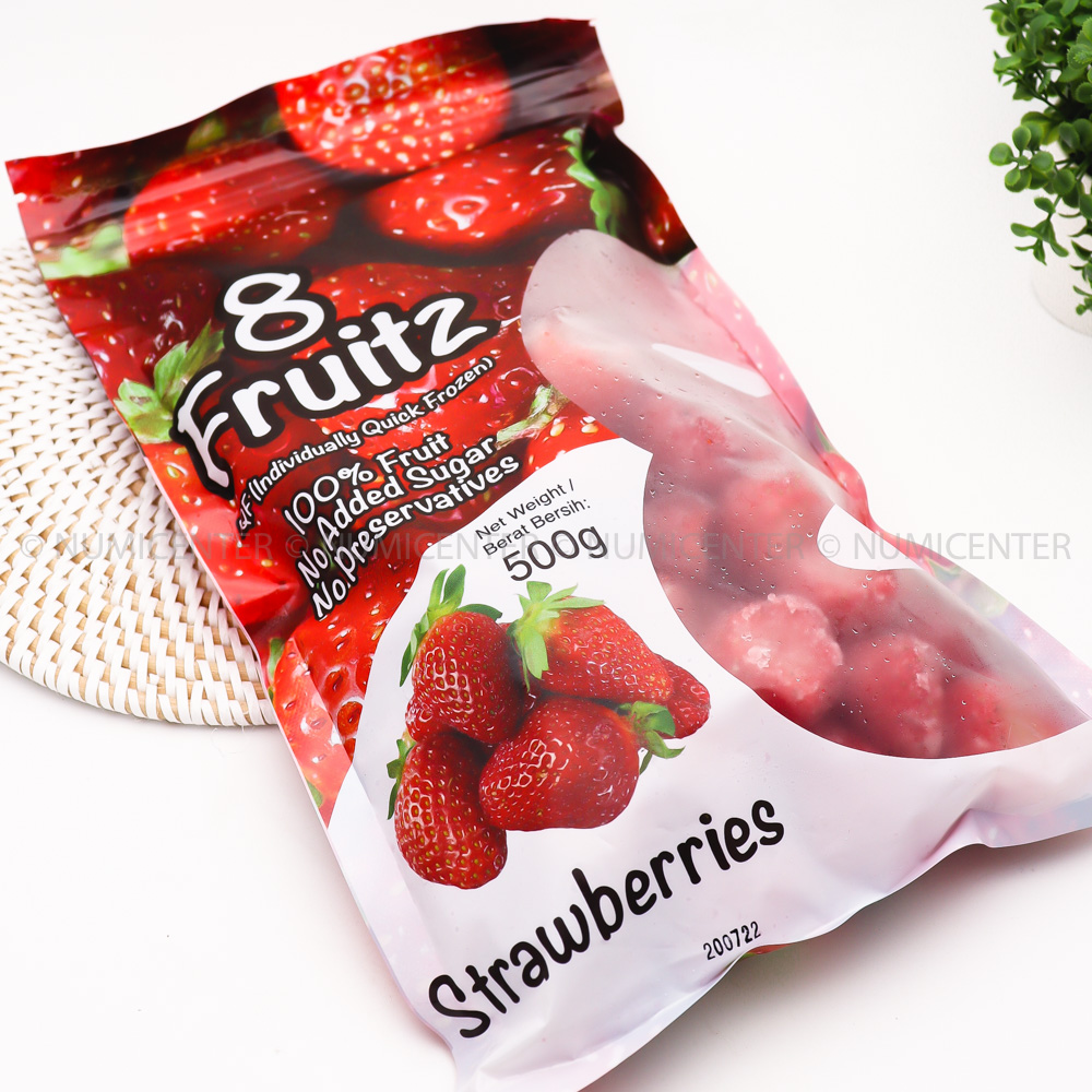 

500G IQF Frozen Strawberries Buah Strawberry Stroberi Beku - 8 FRUITZ