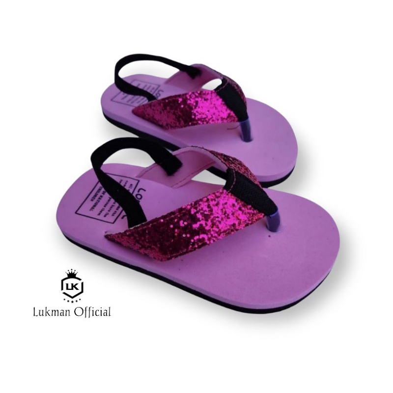 Sandal Anak Perempuan Cinderella Flat Perak Promo New