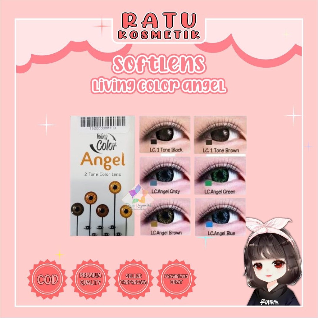 ❤ RATU ❤ Softlens Living Color Angel Dia 14.4mm | Softlen 1 Tone | 2 Tone Normal