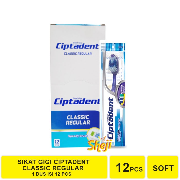 SIKAT GIGI CIPTADENT CLASSIC REGULAR SOFT ISI 12 PCS (GS)