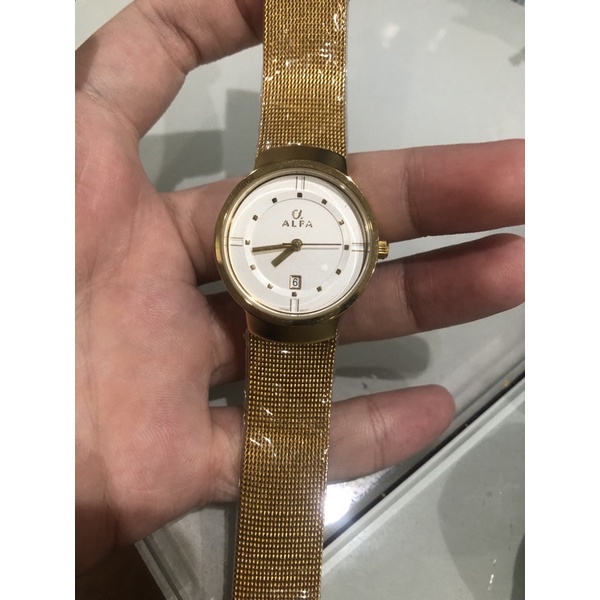 Jam tangan WANITA ALFA RANTAI PASIR MODEL BARU 88073L ORIGINAL 1000%