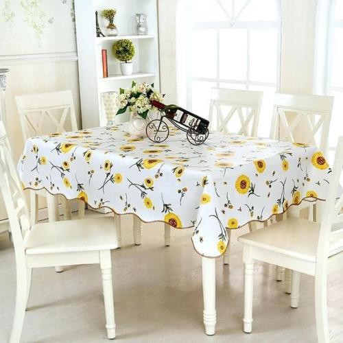 (BIG SIZE) Taplak Meja Makan Kotak Persegi Anti Air Alas PVC / Square Tables Clothes 137x183cm