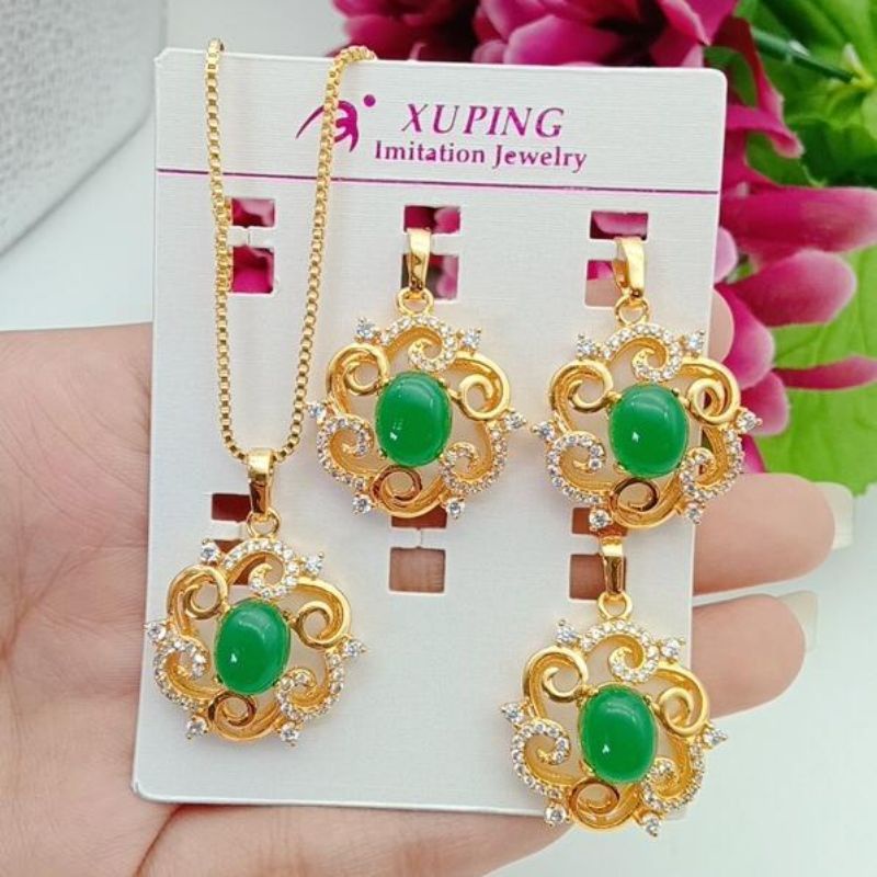 kalung liontin giok lapis emas tercantik