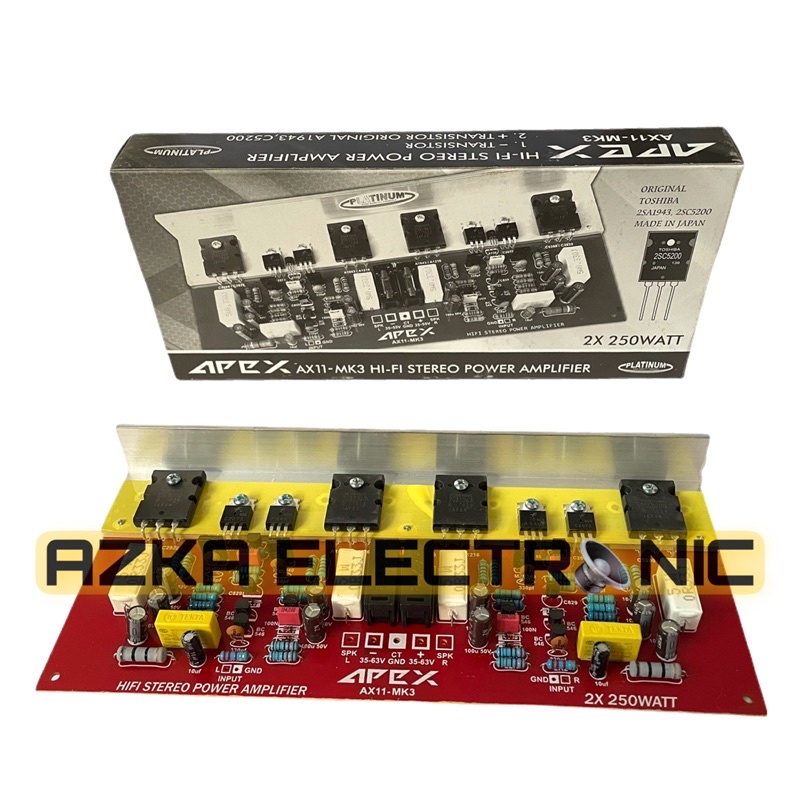 Kit Power Amplifier Apex AX11 MK3 Stereo 500 Watt