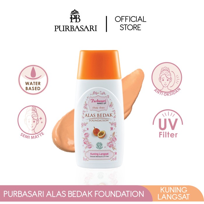 Purbasari Make Up Daily Series Alas Bedak Foundation 35 gr / Purbasari Alas Bedak / Purbasari Foundation