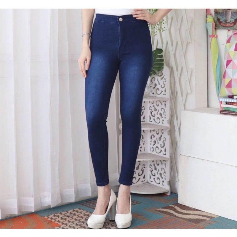 Celana Jeans Haightwest Wanita Panjang/Jeans Pinggang Tinggi wanita